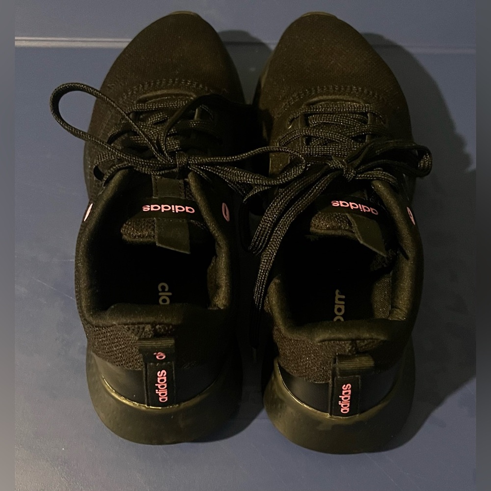Adidas Black and Pink Cloudfoam Sneakers - Picture 7 of 12